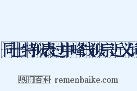同士特似表过中峰饯似宗近义词是什么意思的图片